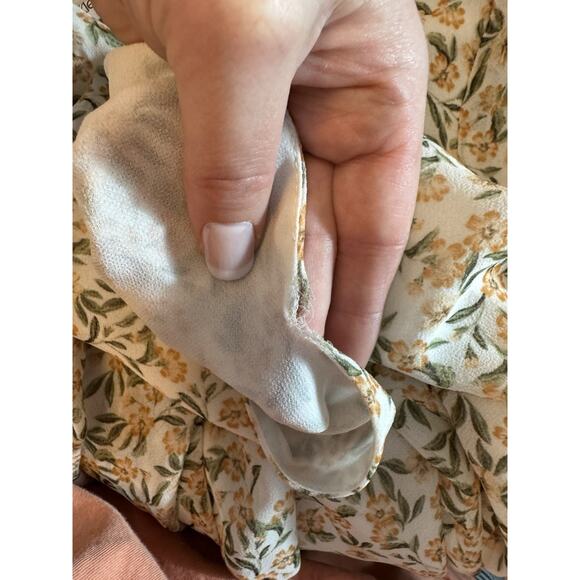 Calvin Klein Women's Floral Ruffle Boho Blouse Size 2X Batwing Sleeves Fairy - Picture 7 of 10